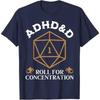 Vintage ADHD&D Roll for Concentration DnD Men Women T-Shirt RPGs Gamer Graphic Outfit Funny Saying Tee Short Sleeve Blouses Gift
