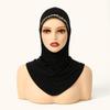 Muslim Ethnic Instant Hijab Diamonds Shwal Women Islamic Scarf Turban Arabic Khimar Fashion Plain Ramadan Headwraps Amira Niqab