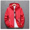 Reflective Zipper Windbreaker: Men's Plus Size Spring/Autumn Custom Print Trendy Jacket