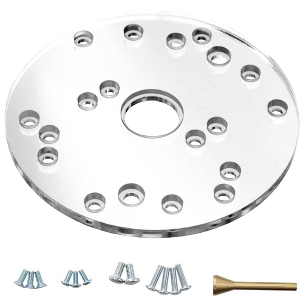 High Clarity Acrylic Router Base Plate With Brass Locating Pin For Precise Alignment for Multiple Router Models