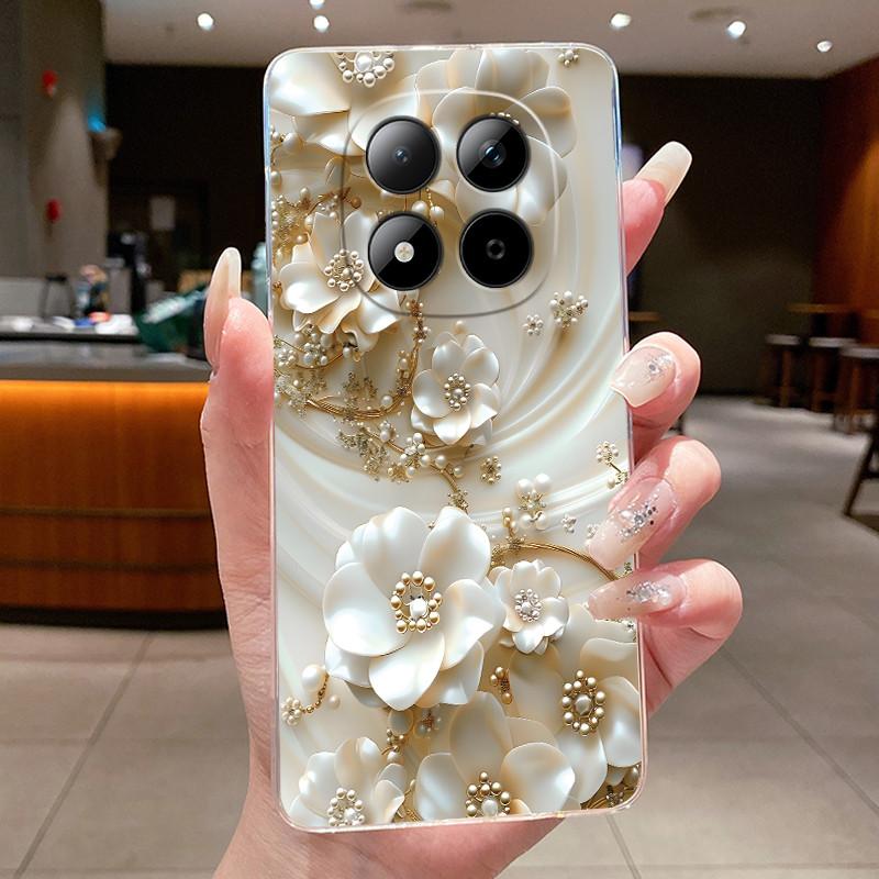 For Xiaomi Redmi Note 15 Pro Plus Case Luxury Flower Cover Soft TPU Phone Case For Redmi Note 15 Note15 Pro + 5G Fundas Bumper