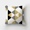 45x45cm Geometric Square Pillowcase Tropical Plant Leaves Short Plush Cushion Cover Sofa Office Seat   Home Decor