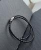 Volksvagen Watch Surgical Steel Magnetic Hook 3Mm Genuine Leather Twist Bracelet Select Size
