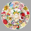 50pcs Cartoon Bouquet Flowers Stickers: Waterproof Decorative Stickers for Suitcases & Notebooks
