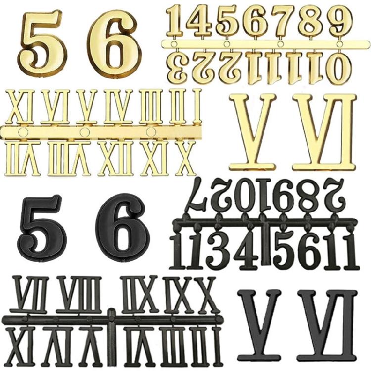 Clock Numerals 3CM Clock Number, Arabic Number Roman Numerals Clock Part Suitable for Home and School Use