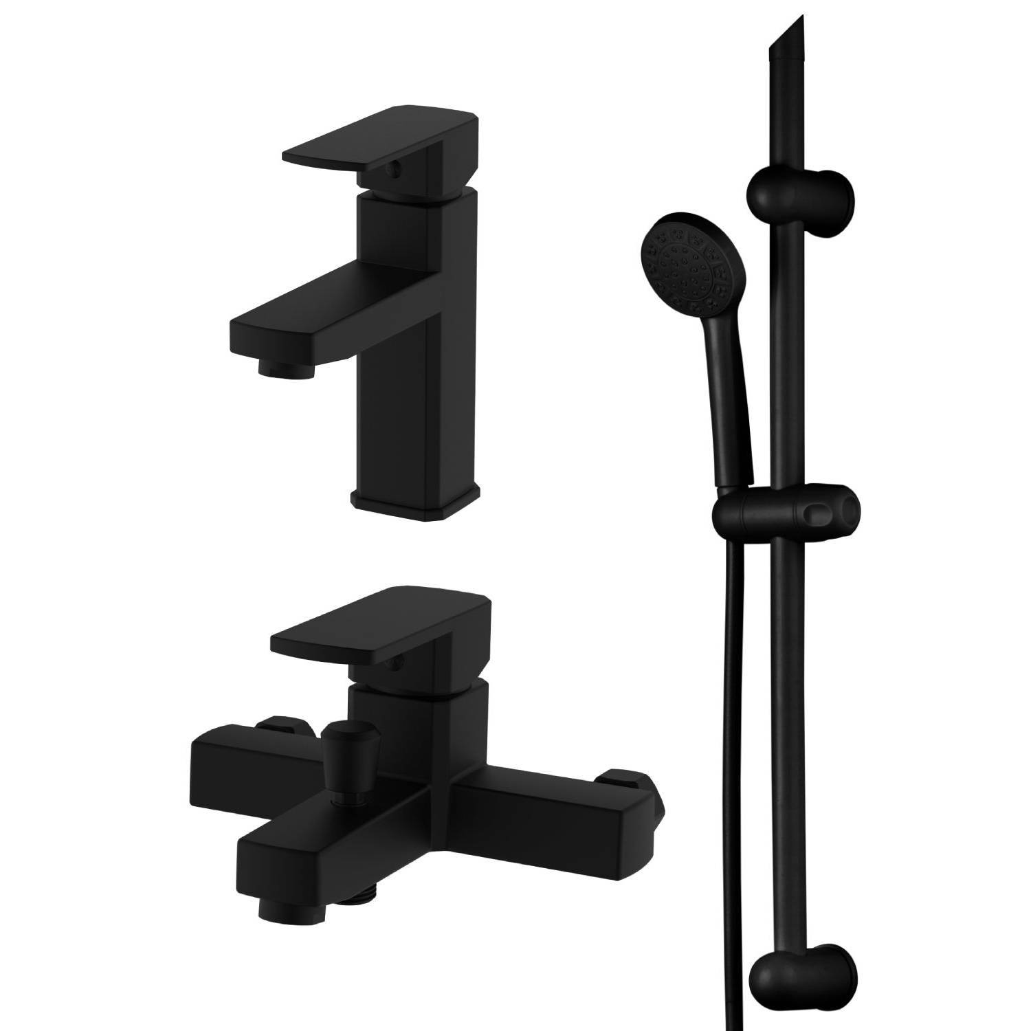 

Смеситель Onelife P06-511b с душевой гарнитурой черный