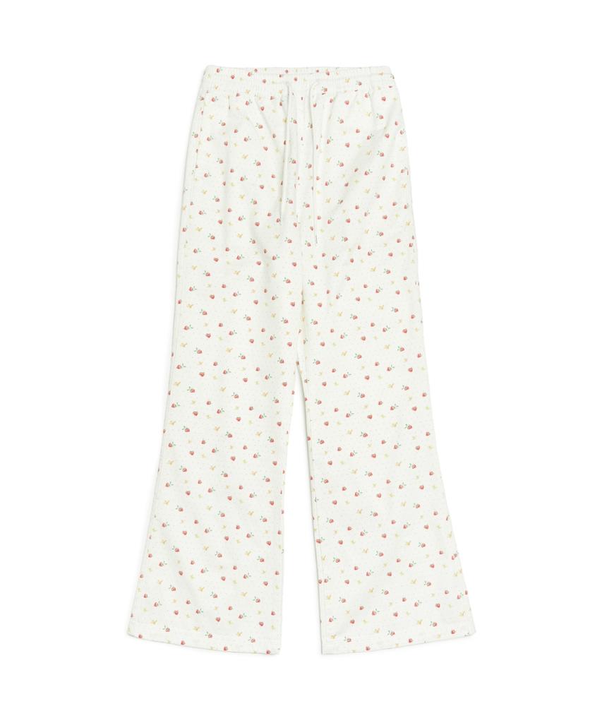 Mark Gonzales Women'S Strawberry Bootcut Pants - Ivory