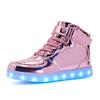 Fashion New Size 25-46 Children Adult USB Charging Glowing Kid Luminous Sneakers for Boys Girls Men Women Led Casual Walking Light Shoes