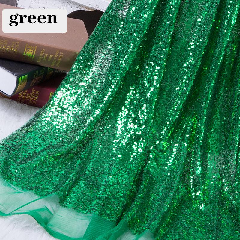 Width 130x50cm Sequin Fabric Sparkly Rose Gold Silver Glitter Fabric For Clothes Stage Party Wedding DIY Decoration