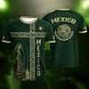 T-shirt a maniche corte con stampa bandiera nazionale Messico 2026 Uomo Donna Stampa 3D Magliette Top Casual Sportivi da Esterno Maglia da Calcio