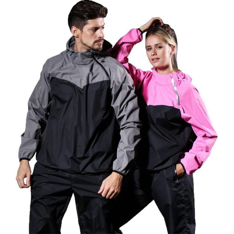 Zestaw dresowy premium z kapturem: Unisexowy dwuczęściowy strój do treningu i fitnessu