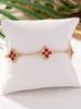 1pc Luxurious Four Leaf Clover Beaded Bracelet Women Vintage Artistic Chic And Unique High-End Bracelet Suitable
