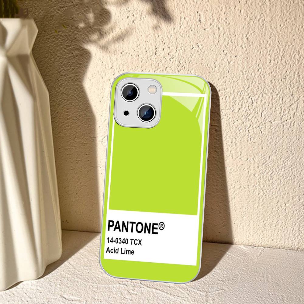 Pantone Candy Color Tempered Glass For Iphone 14 13 12 11 Pro Mini XS MAX 14Plus X XS XR Fundas