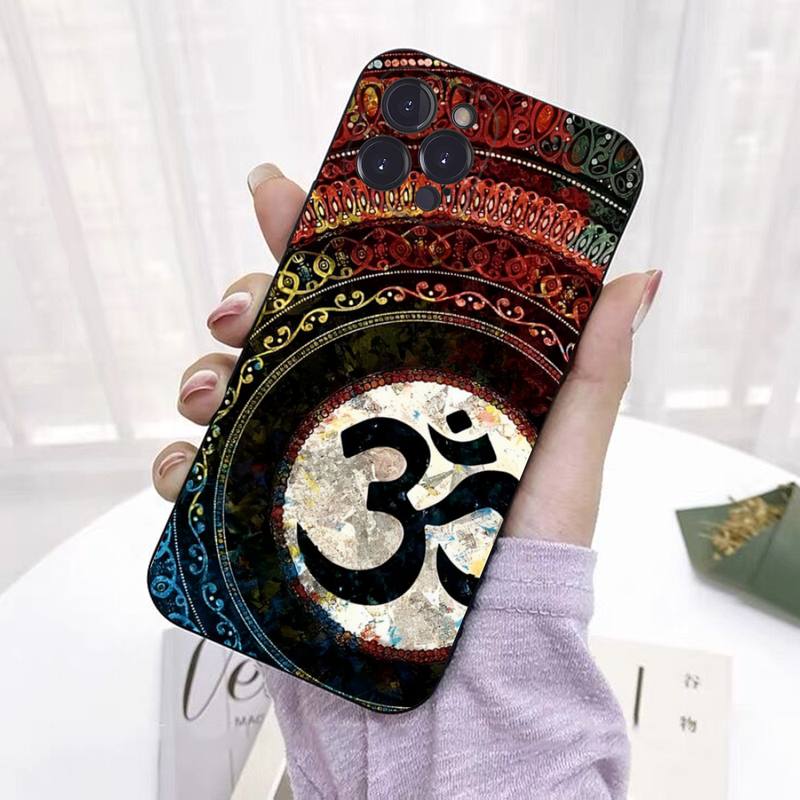 Aum Om Yoga Telefon Fall Für iPhone 8 7 6 6S Plus X SE 2020 XR XS 14 11 12 13 Mini Pro Max Handy Fall