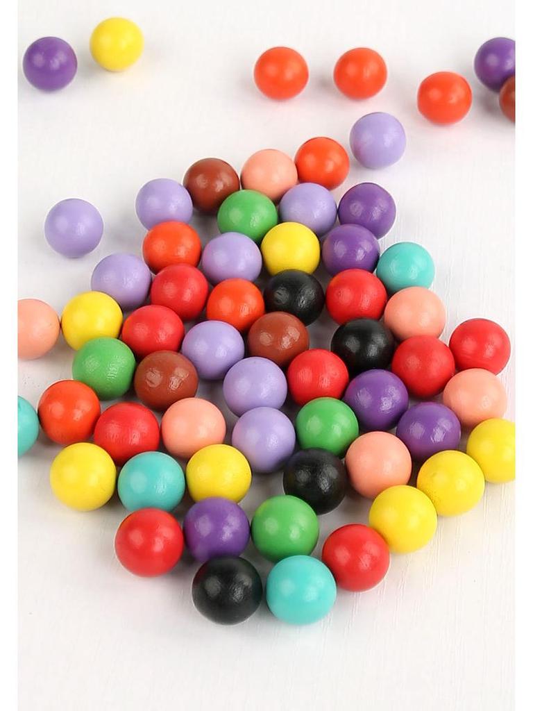 Montessori Clamping Beads: Number & Color Matching Wooden Puzzle Toy for Kids