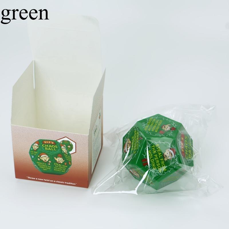 1PC 2026 New Christmas Gift Exchange Dice - 12-sided (D12) party game with elves and snowflake designs