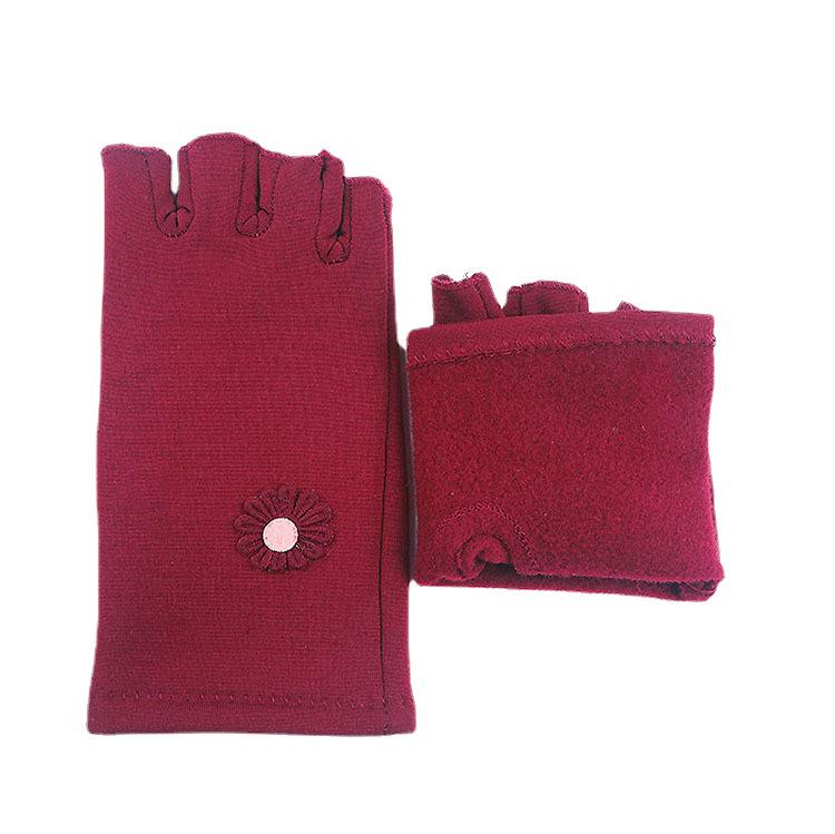 Women's Fleece Fingerless Gloves: Korean Style, Warm for Autumn & Winter, Elastic, Perfect for Driving, Cycling, and Dancing.