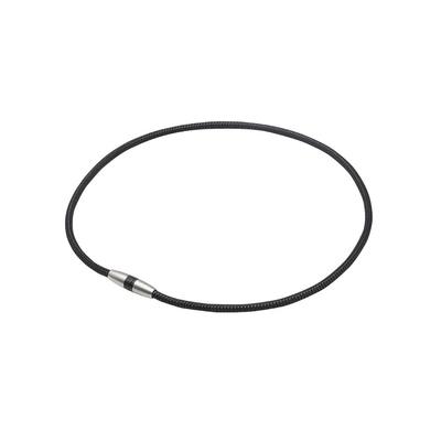 Phiten Men's RAKUWA Magnetic Titanium Necklace, Metal Black, 45cm [Relieves Stiff Shoulders, Neck, and Blood Circulation]