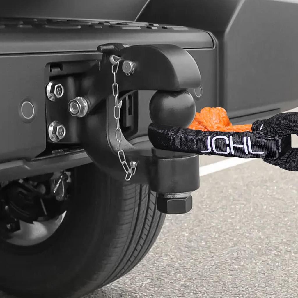 Soft Shackle Synthetic Road Recovery Rope 1/2' X 23 Inch 56000LBS Breaking Strength Tow Shackles For Sailing SUV Off Road Towing ATV Recovery 2 Pack