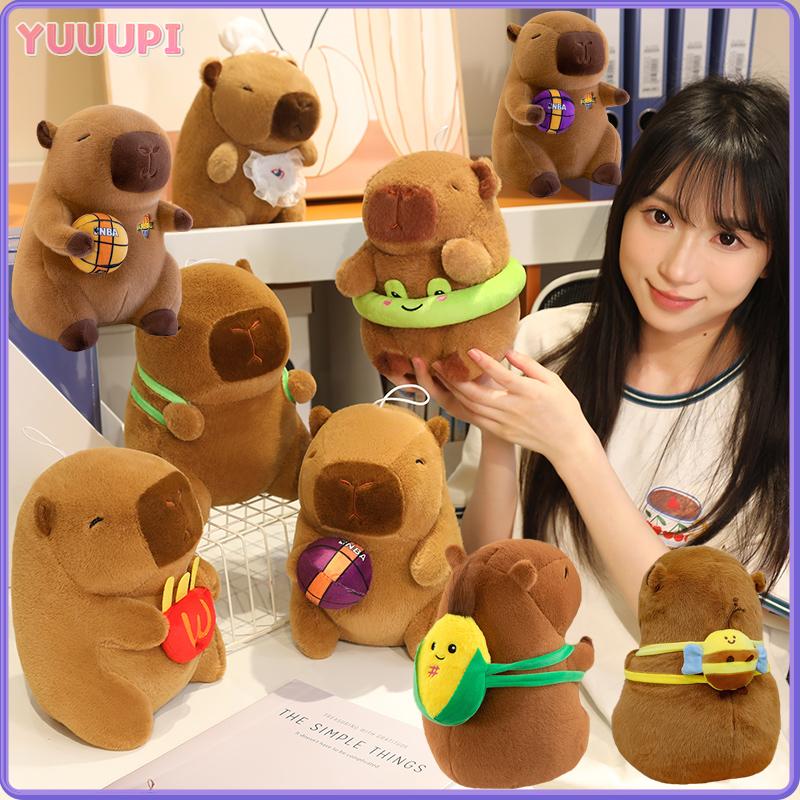 25CM Capybara Plush Simulation Capybara Anime Fluffty Toy Cute Doll Stuffed Animals Soft Doll Play House for Kids Birthday Gifts