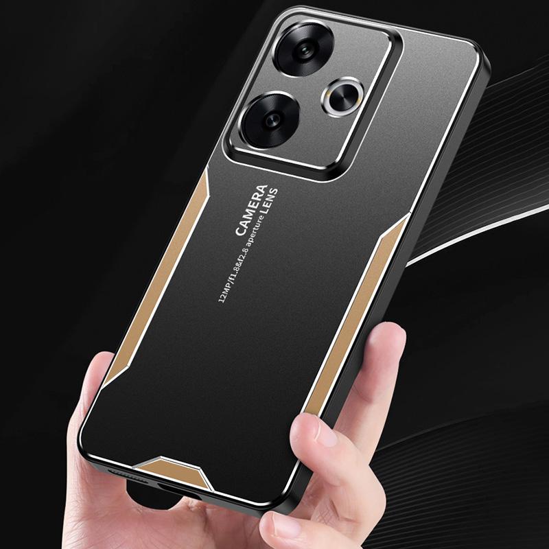 For Xiaomi Redmi Turbo 3 5G/Poco F6 5G Case Aluminum Alloy+PC+TPU Shock Absorption Phone Cover