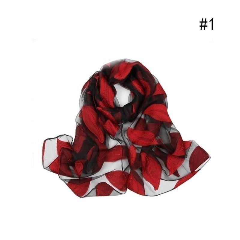 Женский длинный шарф, осенне-зимний шарф из высококачественной органзы, элегантный женский хиджаб красный