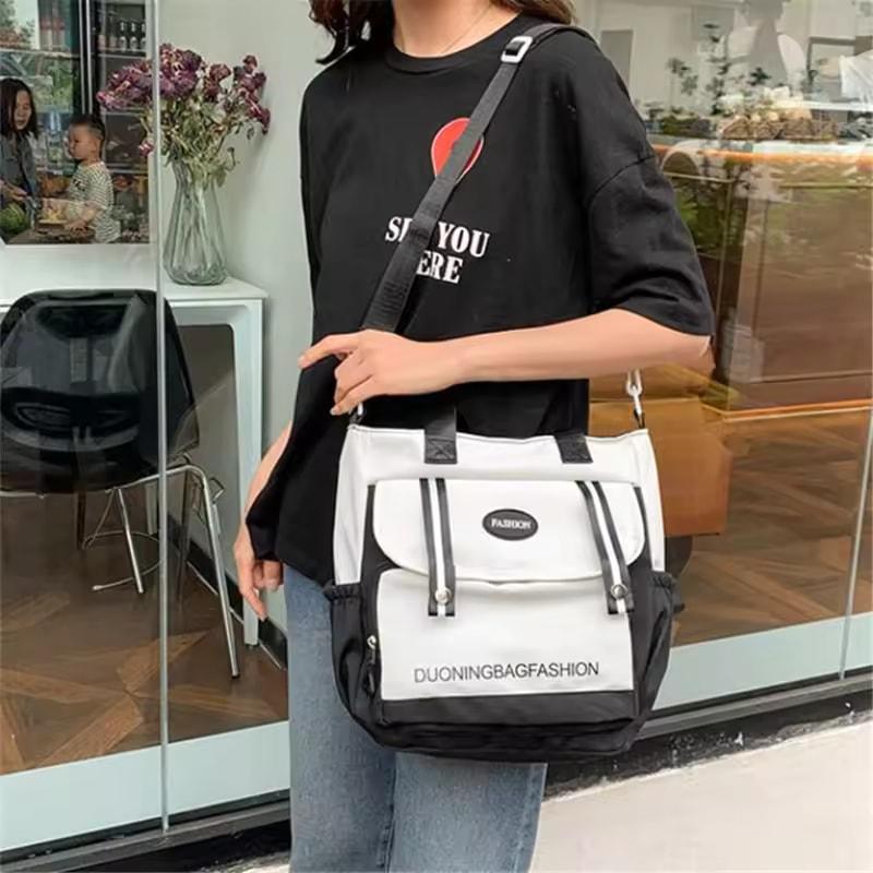 Borsa a Tote da Donna, Borsa a Mano Quotidiana di Grande Capacità, Borsa a Secchiello da Viaggio a Spalla, Borsa a Tracolla alla Moda, Cartella per Campus Scolastico