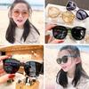 Lindas gafas de sol redondas para niños, gafas de sol Retro Art V, protección UV, gafas de protección para los ojos