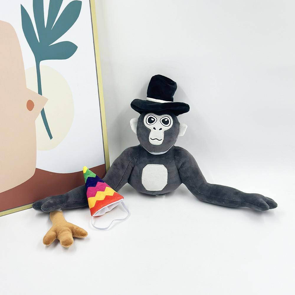 New Gorilla Tag Monke Plush Toy Stuffed Animal Doll With Hat 25cm Tall