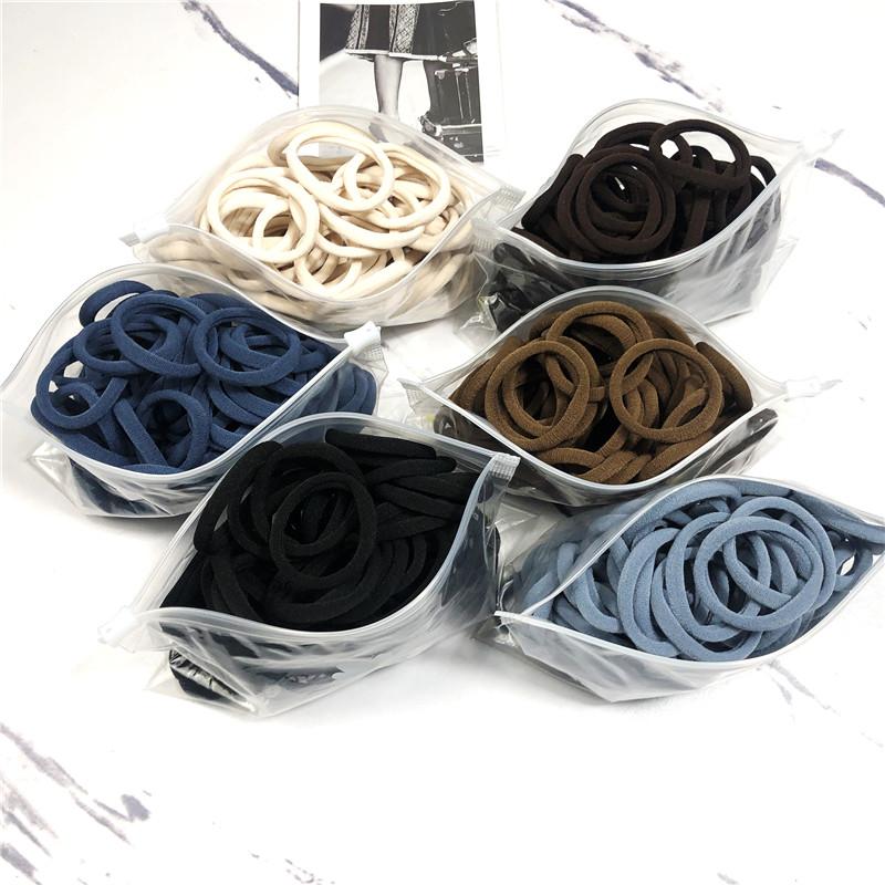 20/50 STÜCKE/Set Haargummis für Frauen Mädchen Basic Haargummis Seile 4cm Einfaches Elastisches Stirnband Haarschmuck Pferdeschwanzhalter