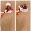 Ding Ding Ding~Niedlicher roter Weihnachtsbaumhut Haarspange, Damen High-End Verkleidungs-Requisiten, Plüsch-Seitenscheitelspange