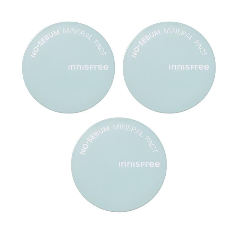 Innisfree No Sebum Mineral Pact 8.5g Vegan Oil-Control Pressed Powder for Smooth & Matte Skin