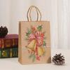 12-48PC Handheld Christmas Kraft Paper Gift Bag Durable Eco Friendly Holiday Party Paper Bag Festive Gift Wrapping Holiday Gift