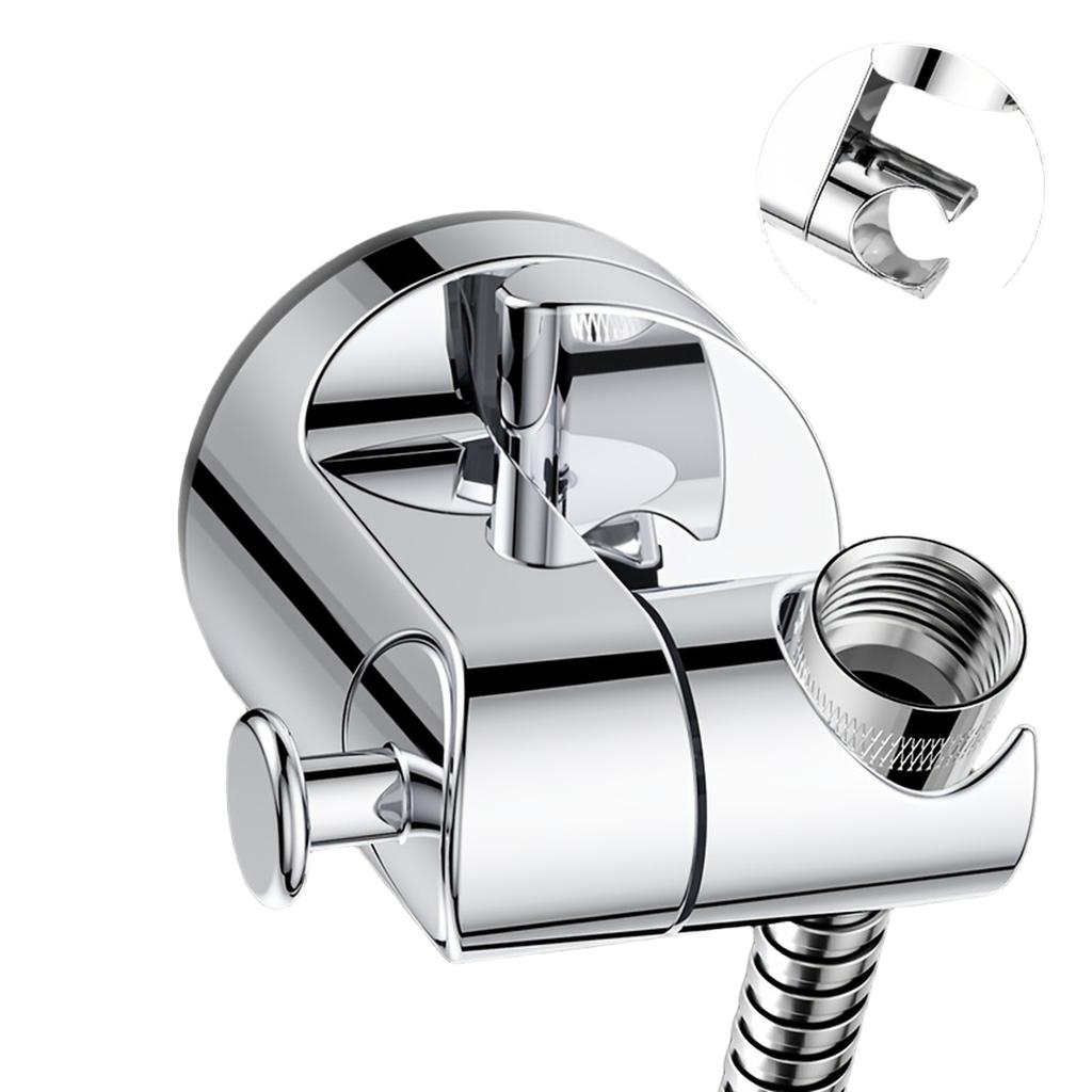 Black Suction Cup Shower Holder, No Drill Removable Wall Mount Bracket for Bathroom Handheld Shower Sprayer