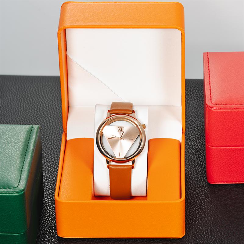 Watch Storage Box PU Single Watch Display Case Wristwatch Watch Holder Travel Jewelry Watch Organizer For Men Gift