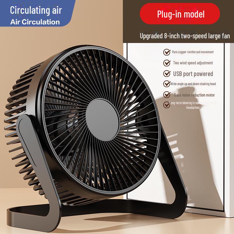 Benutzerdefinierter leiser USB-Desktop-Lüfter: 5, 6, 8 Zoll Optionen für Studenten und Büros