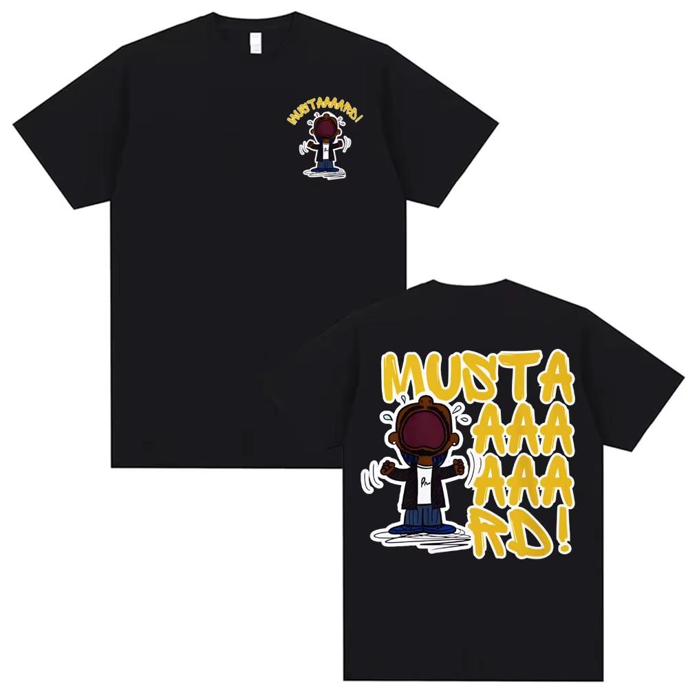 2026 Kendrick Lamar Mustard T Shirts Unisex Harajuku Hip Hop Short Sleeve Popular Music T Shirt Mens Casual Cotton Tshirt
