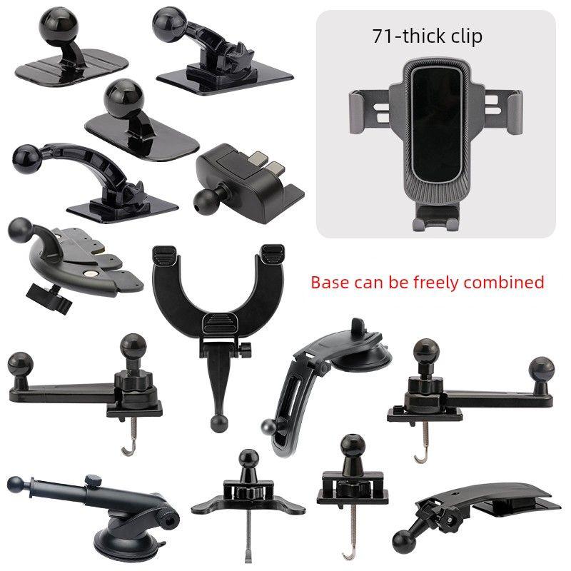 Car-Mounted Bracket with Gravity Support, Fixed Navigation Stand, Adhesive Air Vent Clip, Front Windshield Mount, Optional Multifunctional