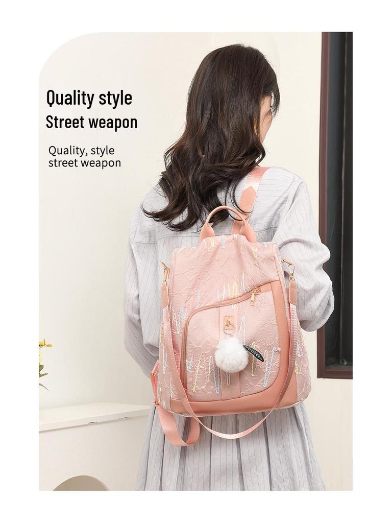 Dámský minimalistický lehký cestovní batoh: Velká kapacita a všestranný design s dvojitými ramenními popruhy