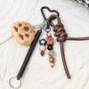 Y2k Plush Capybara Bag Pendant Bow Beaded Korean Charm Rope Keyring  Birthday Gift