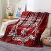 Liverpool Mintás Flanell Takaró, puha dobás hálószobába, kanapéra, mosható, fociszurkolói ajándéktárgy, nagyszerű ajándék.