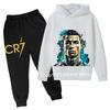 Ronaldo CR7 Potisk Fotbalový Idol Oblečení Dětská Mikina 2ks Sada Kalhoty Oblek Děti Kluci Tepláková Souprava Dívky Oblečení Sportovní Teplákové Soupravy