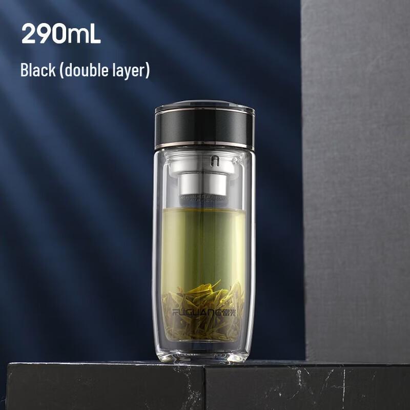 FUGUANG G2012 Double Wall Glass Mug with Handle