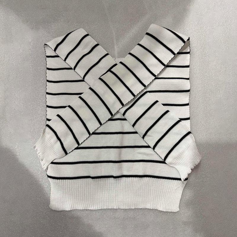 

Корейская полосатая вязаная теплая шаль зимняя женская блузка плечи ложный воротник накидка завязанный шарф полосатая верхняя одежда 01