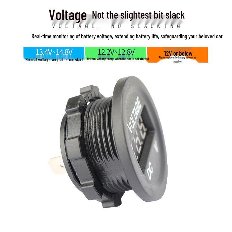 Cross-border 12-24V Car Battery Digital Voltage Display Meter