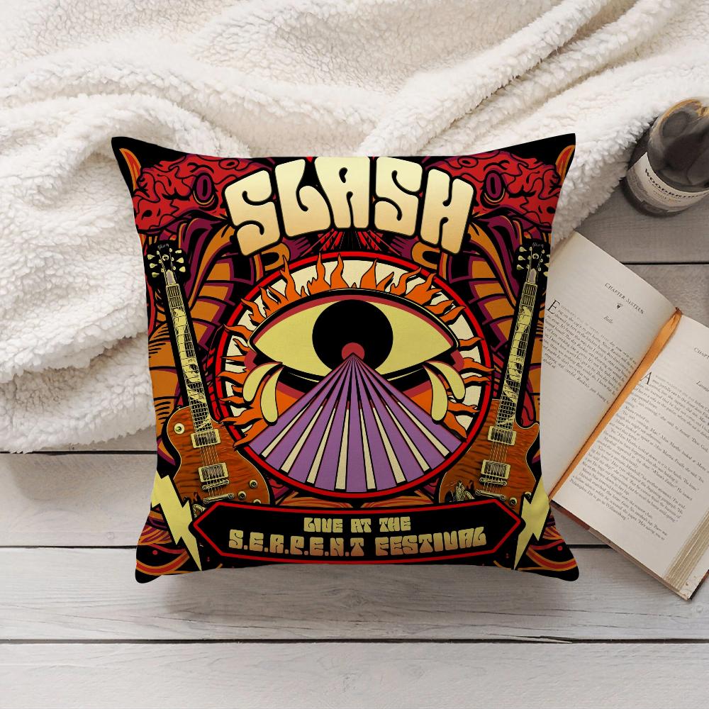 Guitarist S-Slash Pillow Case Home Decoration Cushion Cover Suitable For Bedroom Car Office Sofa