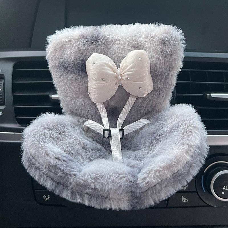 Sedile Labubu Fluff Giocattolo per auto moderazione Adatto per Labubu 2.0 Fragranza Decorazione bowknot