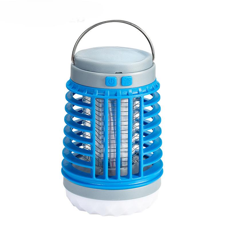 

Светодиодный фонарик, лампа от комаров, уличная лампа от комаров, лампа для кемпинга, портативная лампа, солнечная зарядка, USB-перезарядка (Blue) W890-2