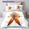 Dragon Ball Super Muster Bettwäsche, Steppbett Set Bettbezug Kissenbezug Zuhause Geburtstagsgeschenk (1 Bettbezug + 2 Kissenbezüge, ohne Füllung)