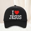 Miluji Ježíše Červené Logo Slunce Baseballová Čepice Jaro Stylová Trucker Čepice Pro Ženy Unisex Venkovní Sport Snapback Čepice